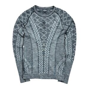 Lululemon Heathered Black Rest Less Long-sleeve Shirt - 6 (Small)